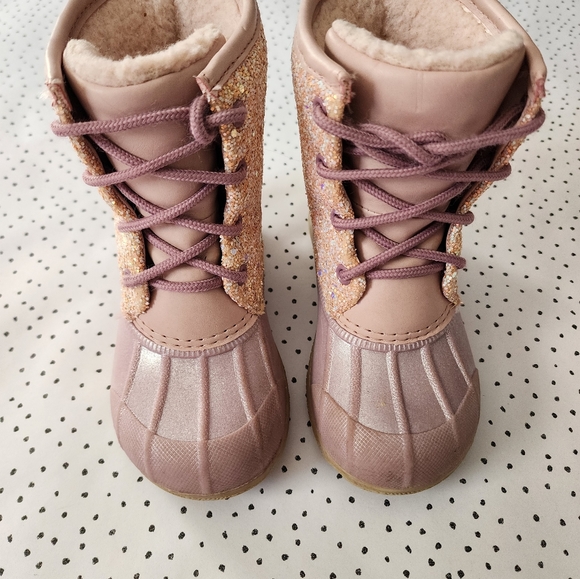 Purple/pink glitter snow boot - Picture 3 of 3
